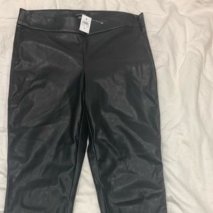 Ann Taylor straight leg faux leather pants